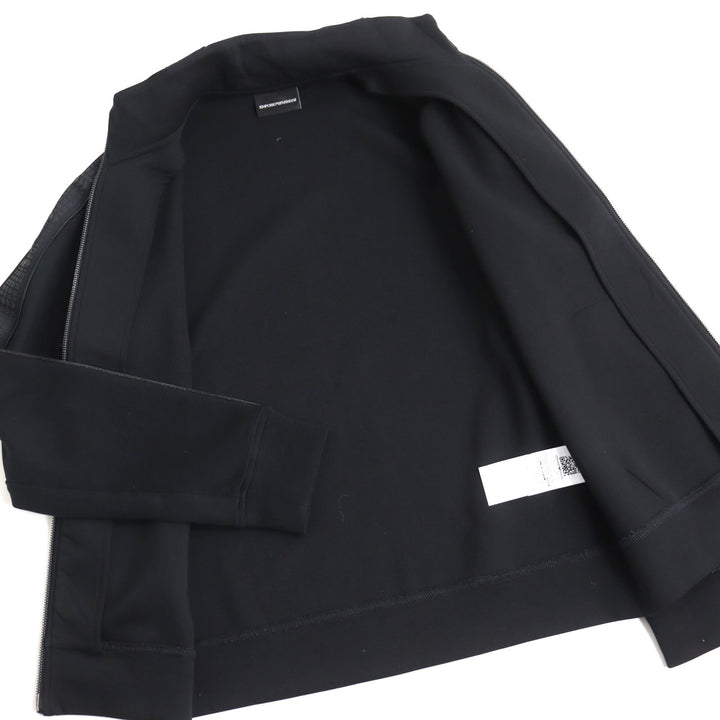 Discounted Excellent EMPORIO ARMANI Track jacket Double jersey Embossed side logo line L
