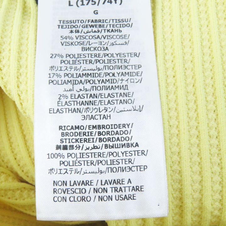 Discounted Pristine GUCCI×adidas Long skirt Striped knit Yellow black Rayon Women L 697710