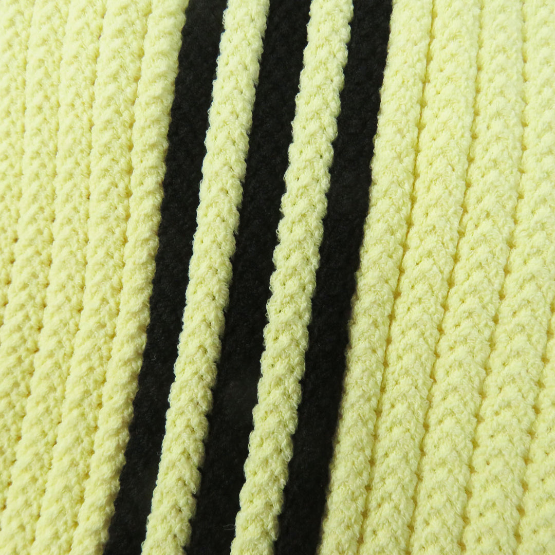 Discounted Pristine GUCCI×adidas Long skirt Striped knit Yellow black Rayon Women L 697710
