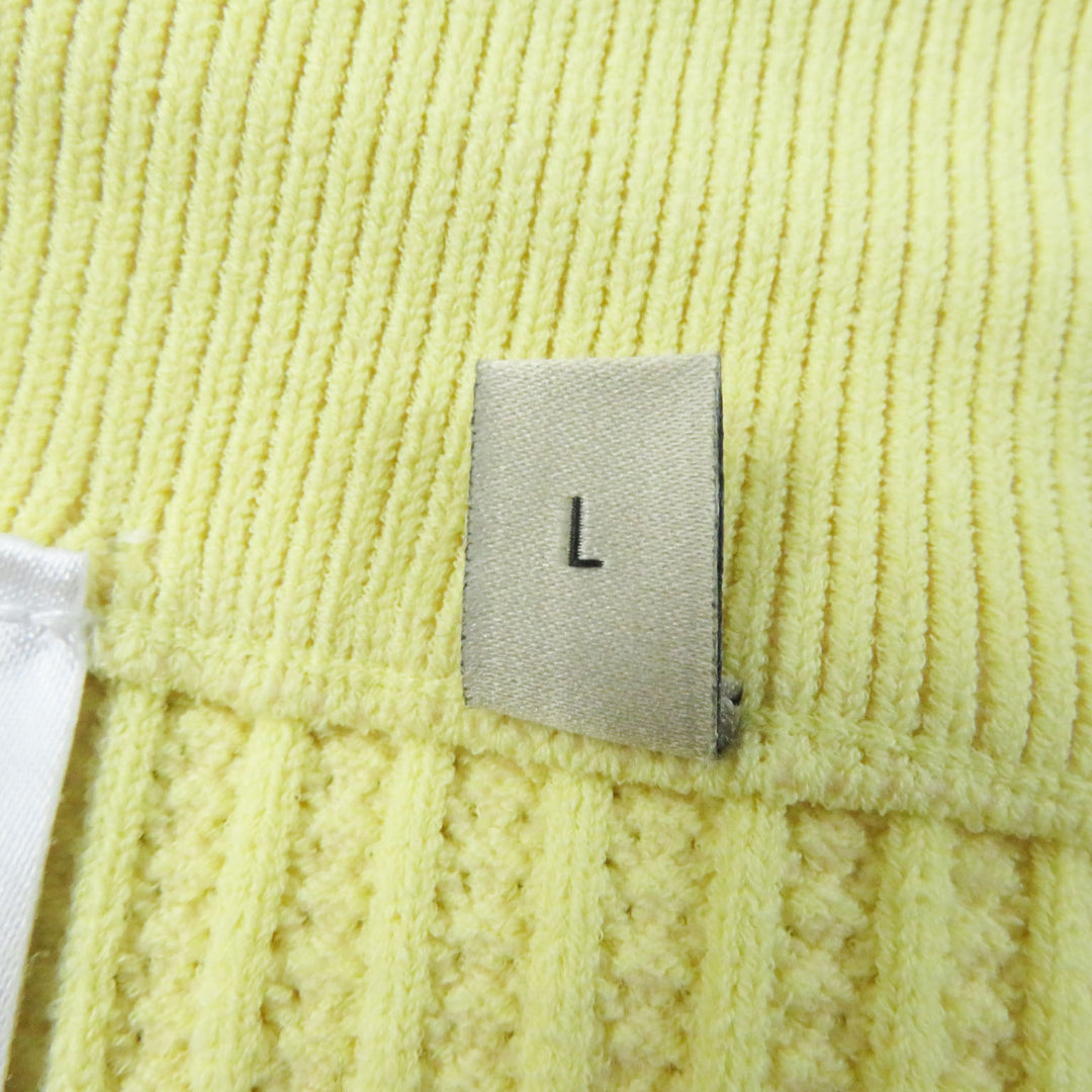 Discounted Pristine GUCCI×adidas Long skirt Striped knit Yellow black Rayon Women L 697710