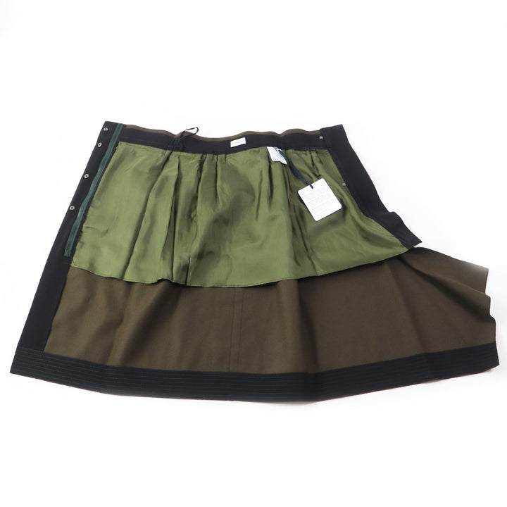 Discounted Pristine MONCLER Tight Skirt GONNA With pockets Long length Khaki wool Women 40