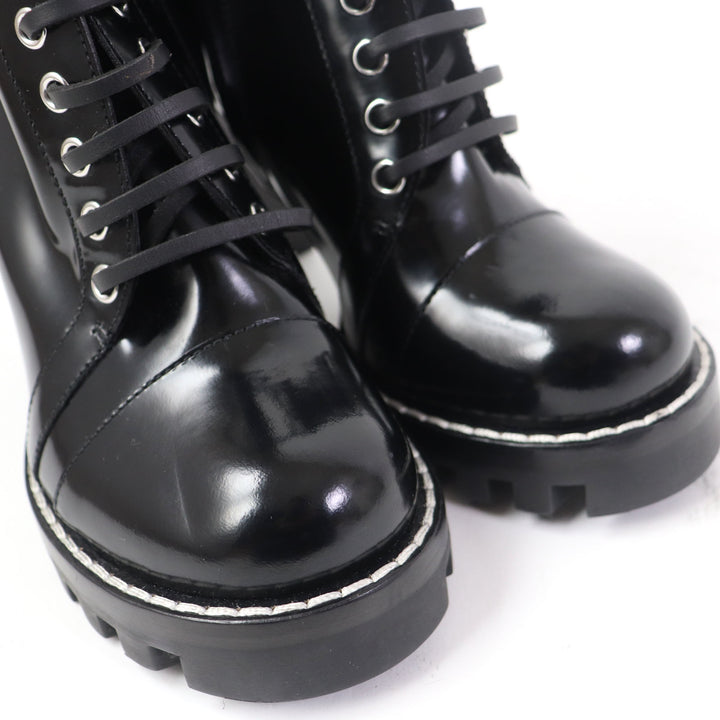 Discounted Great LOUIS VUITTON short boots Lace-up ankle boots Patent leather Women 36