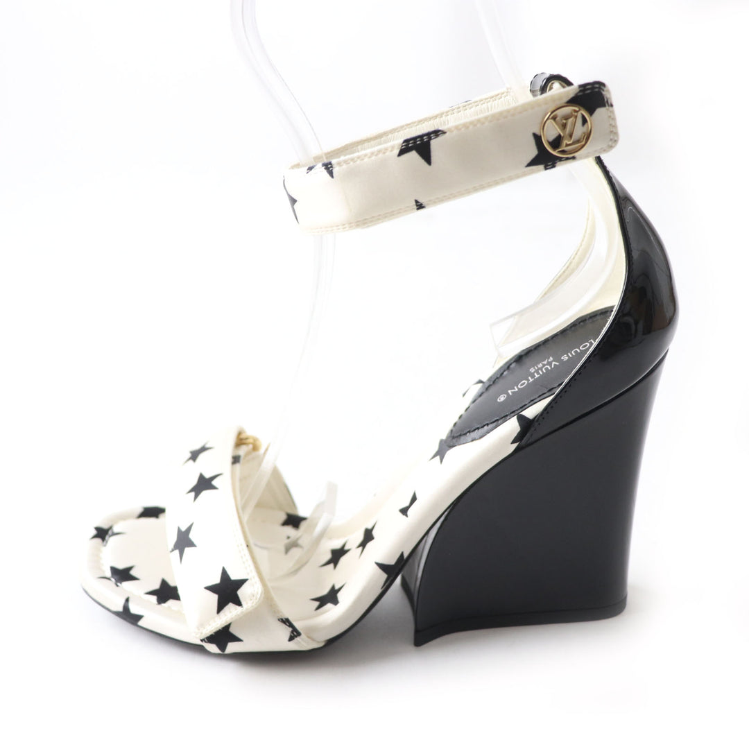 Discounted Excellent LOUIS VUITTON Sandals Technical satin with metal logo Technical satin