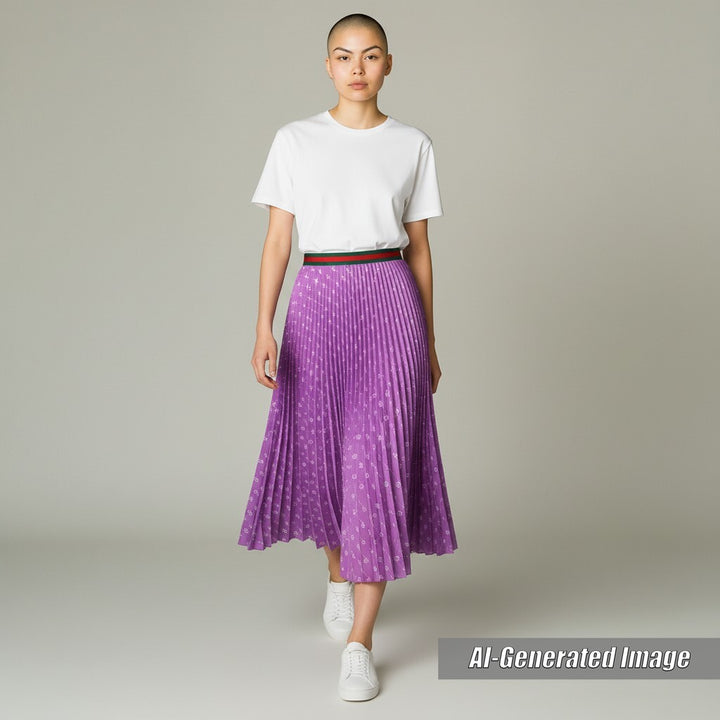 Discounted Pristine GUCCI×adidas Pleated skirt Web line GG logo trefoil longskirt 42 696770