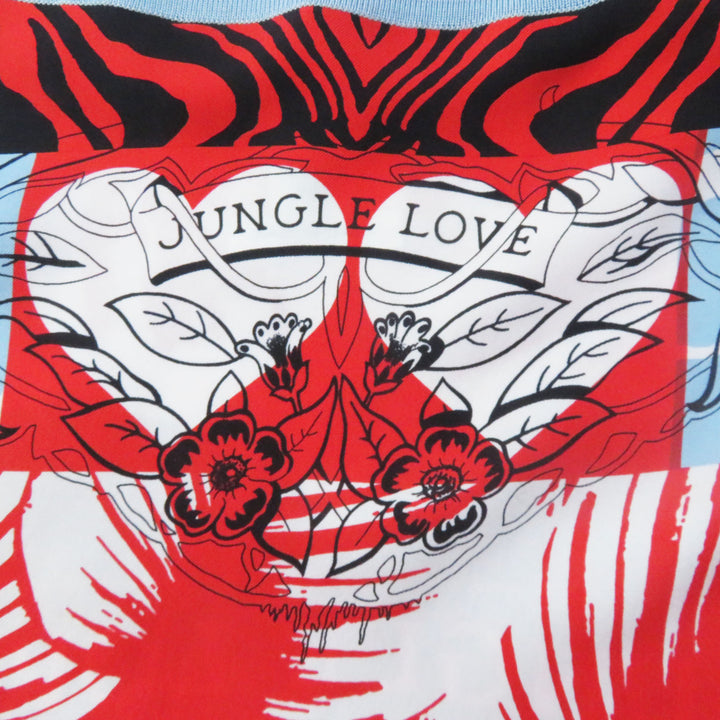 Discounted Pristine HERMES one piece JUNGLE LOVE Tunic / Red silk Women 38 3E2827D3