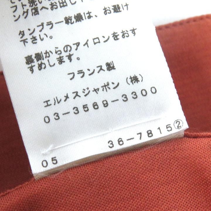 Discounted Excellent HERMES Wrap skirt H motif pocket Above knee length Mini length Brown