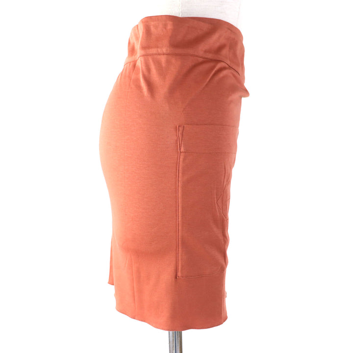 Discounted Excellent HERMES Wrap skirt H motif pocket Above knee length Mini length Brown