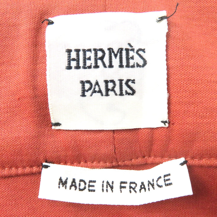 Discounted Excellent HERMES Wrap skirt H motif pocket Above knee length Mini length Brown