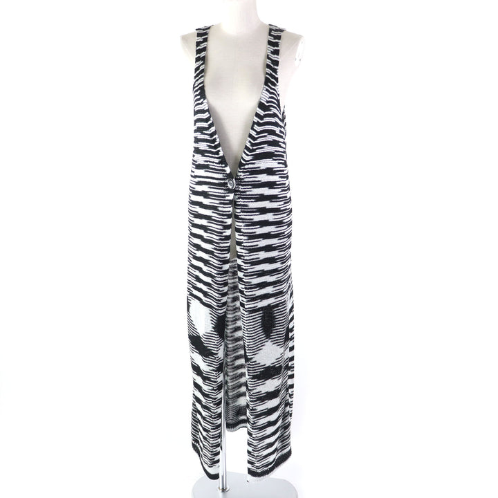 Discounted 
 Pristine Missoni Best All-over print super long knit gilet black acetate Women 40