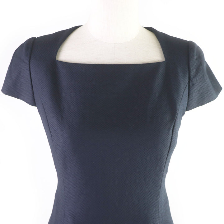 Discounted Pristine FOXEY dress Dutch neck diamond pattern dress Women 38 39686