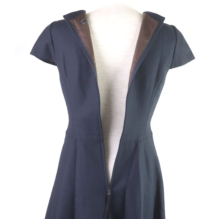 Discounted Pristine FOXEY dress Dutch neck diamond pattern dress Women 38 39686