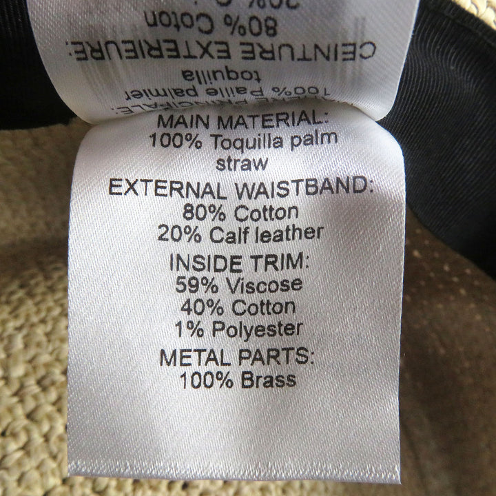 Discounted Great Chloe Borsalino hat Logo Tape Capelin Hat Garden Hat Straw Hat Beige M