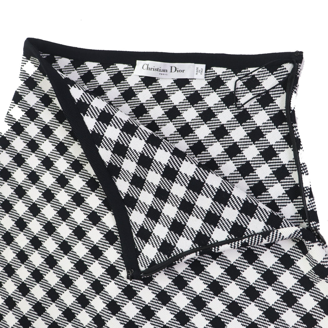 Discounted Excellent Christian Dior flare skirt black Rayon Women 38 254J18AM514