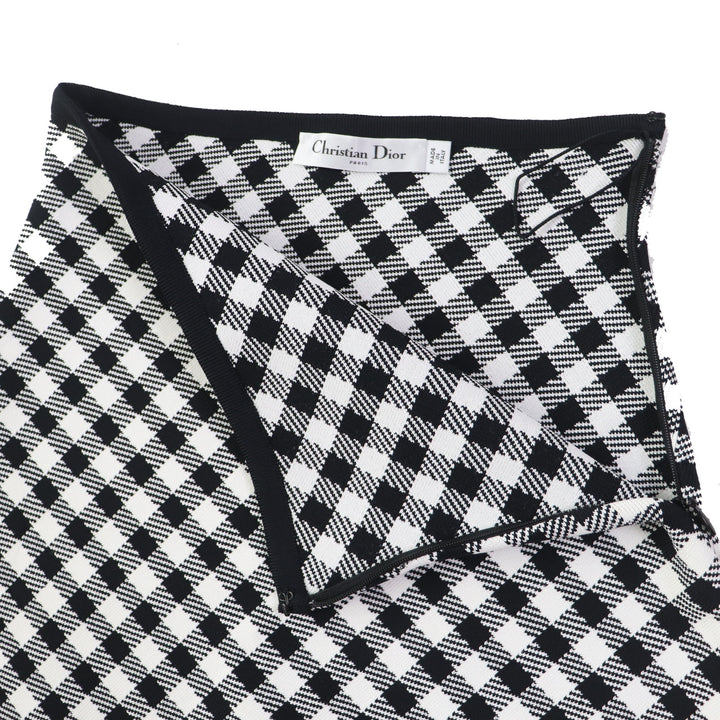 Discounted Excellent Christian Dior flare skirt black Rayon Women 38 254J18AM514