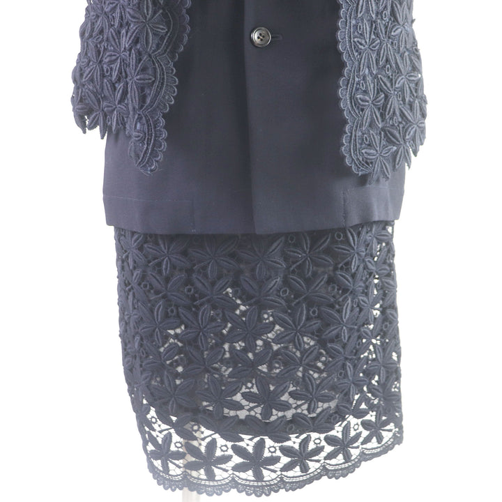 Discounted Excellent COMME des GARCONS two-piece set 90s docking design jacket skirt