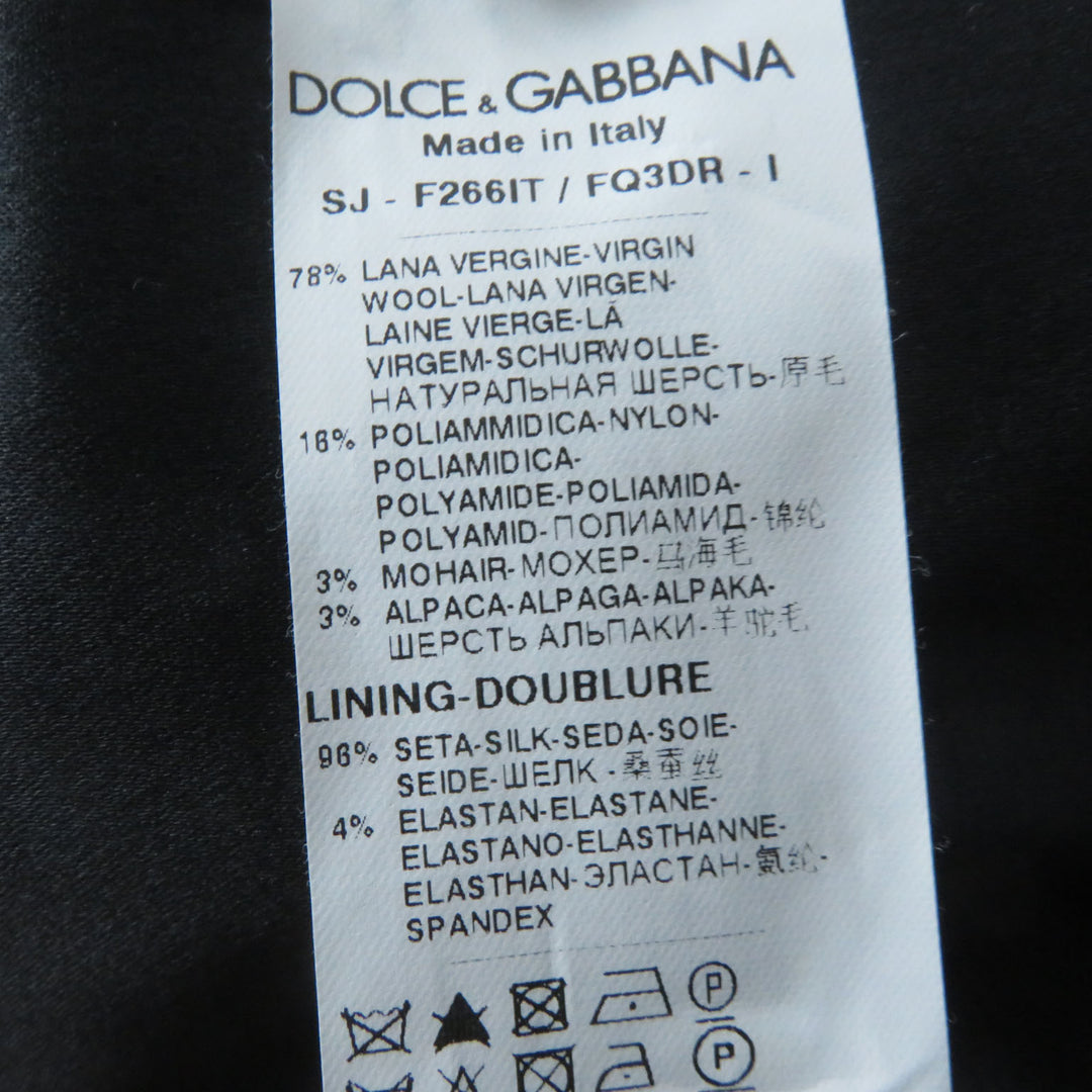 Discounted Excellent DOLCE&GABBANA ensemble Mohair and alpaca blend tweed jacket dress Black White