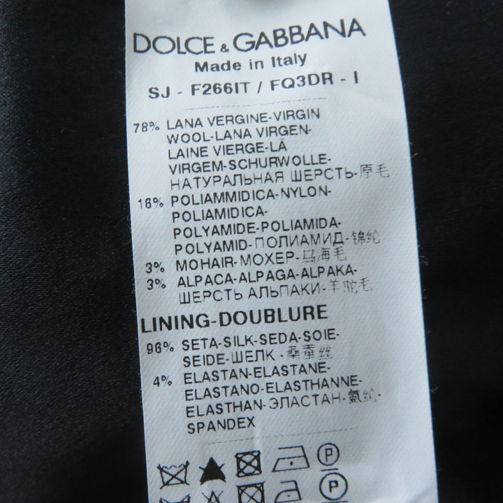 Discounted Excellent DOLCE&GABBANA ensemble Mohair and alpaca blend tweed jacket dress Black White