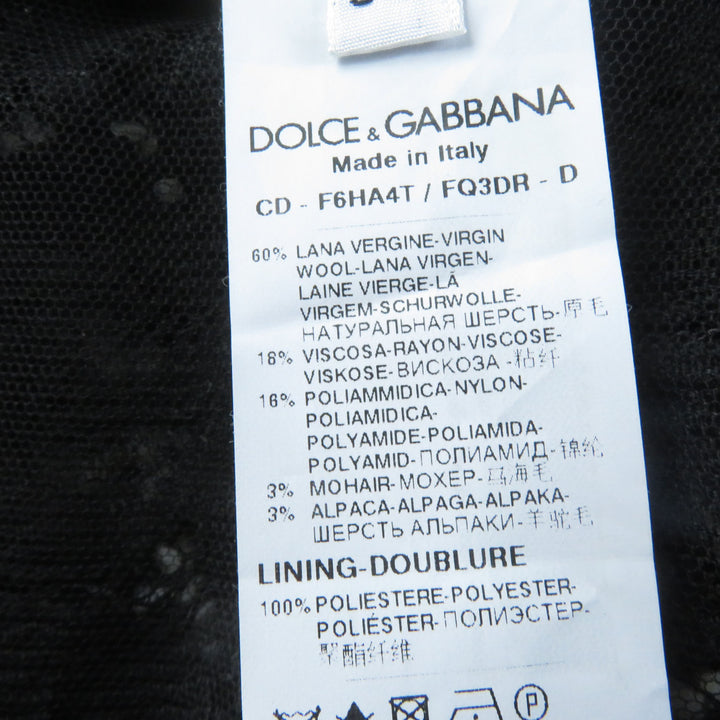 Discounted Excellent DOLCE&GABBANA ensemble Mohair and alpaca blend tweed jacket dress Black White