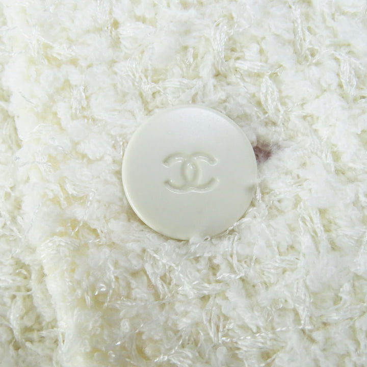 Discounted Excellent CHANEL two-piece set Vintage 3-piece set Ivory Nylon Women 40