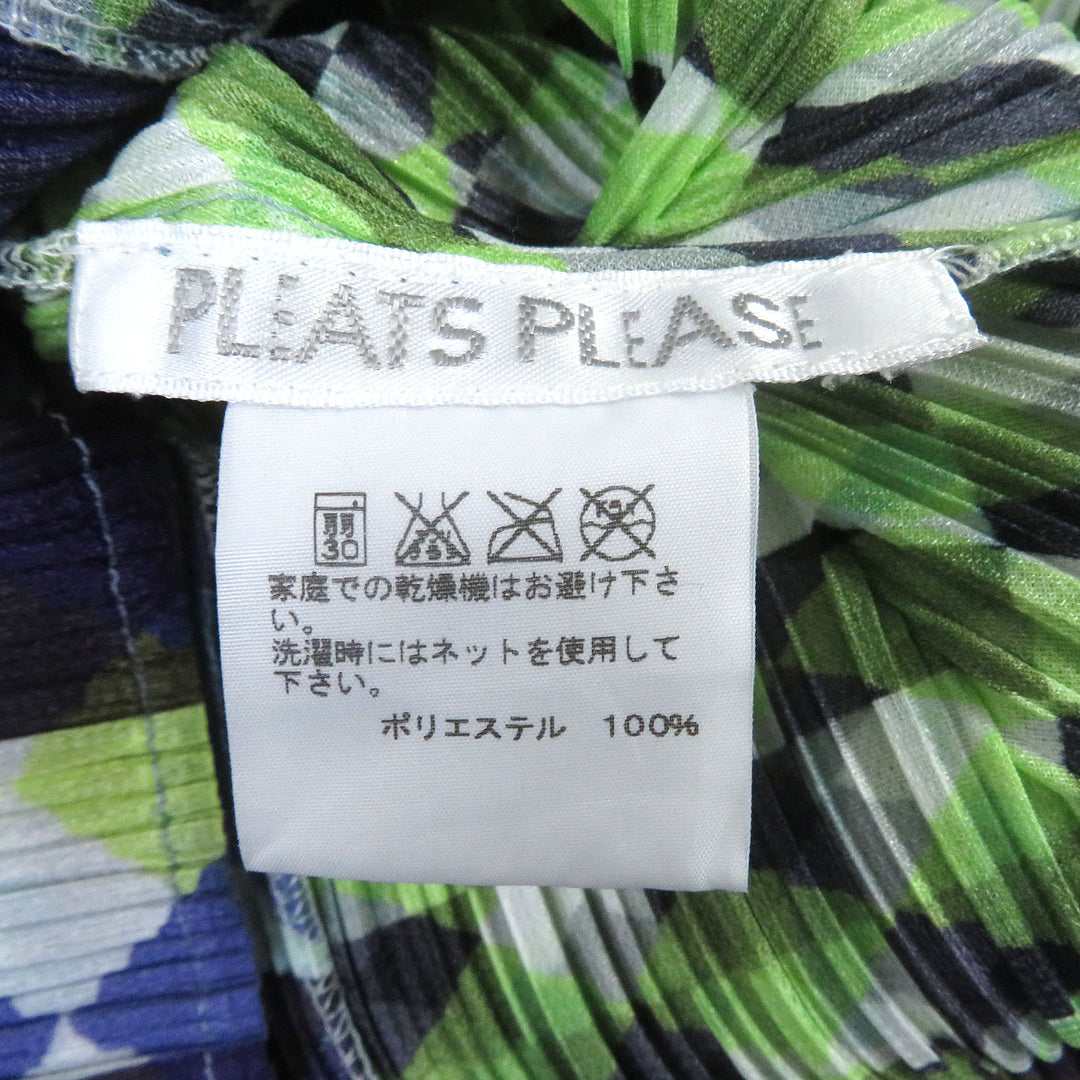 Discounted Excellent PLEATS PLEASE one piece Diamond Pattern Sleeveless Pleated Green 2