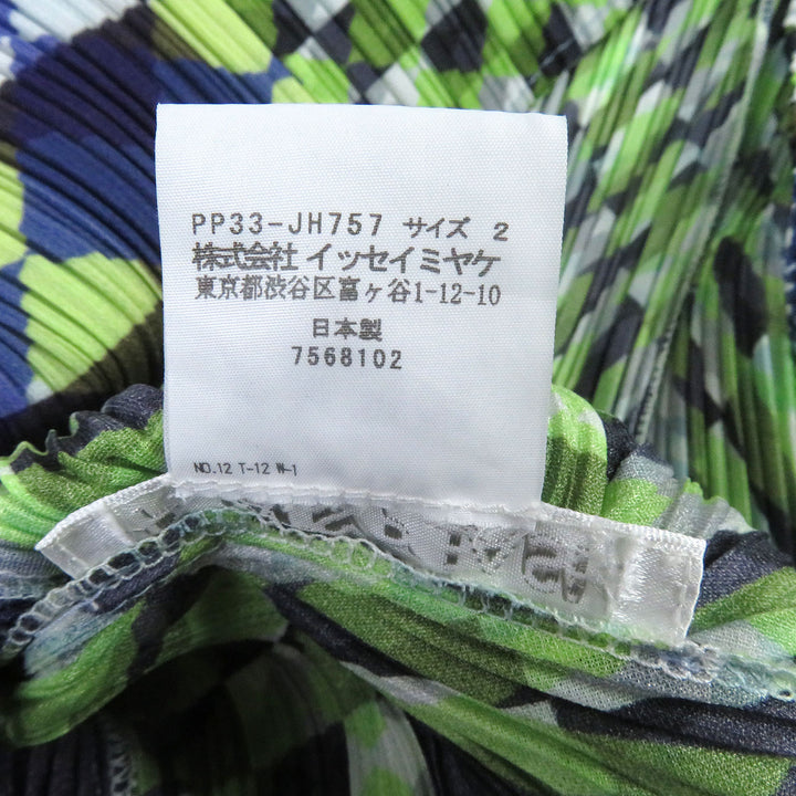 Discounted Excellent PLEATS PLEASE one piece Diamond Pattern Sleeveless Pleated Green 2