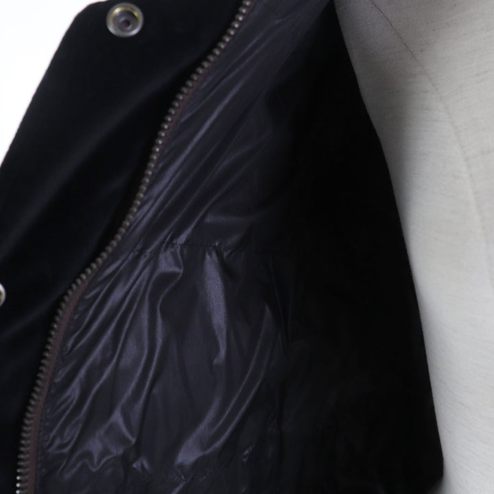 Discounted Pristine COACH down coat Leather logo patch and hood Bordeaux polyester Women XS F20500