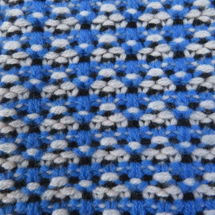 Discounted Excellent FENDI Parker FF logo/Zucca Pattern knit Blue white wool Women 38