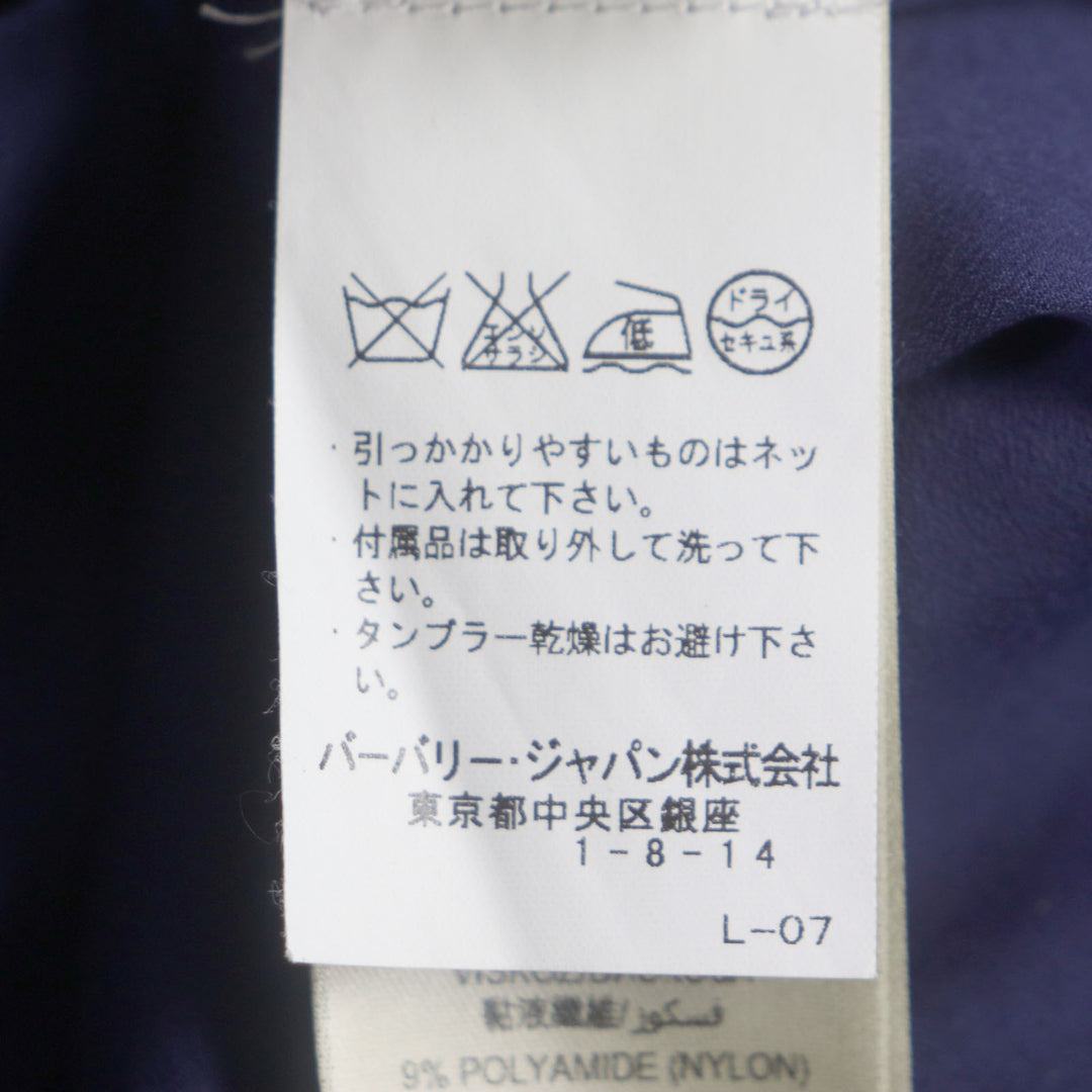 Discounted Great BURBERRY LONDON one piece All lace short sleeve shirt Navy cotton Women 36