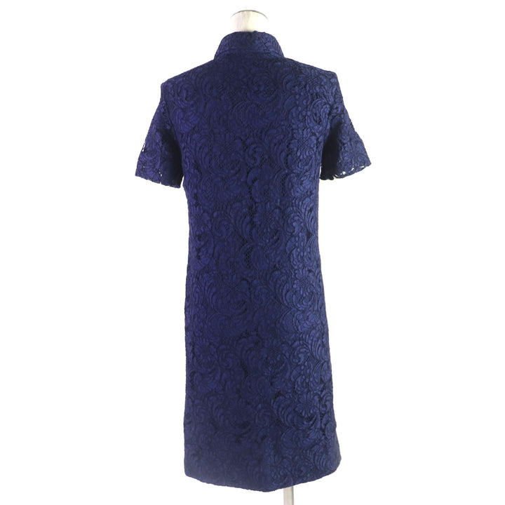 Discounted Great BURBERRY LONDON one piece All lace short sleeve shirt Navy cotton Women 36