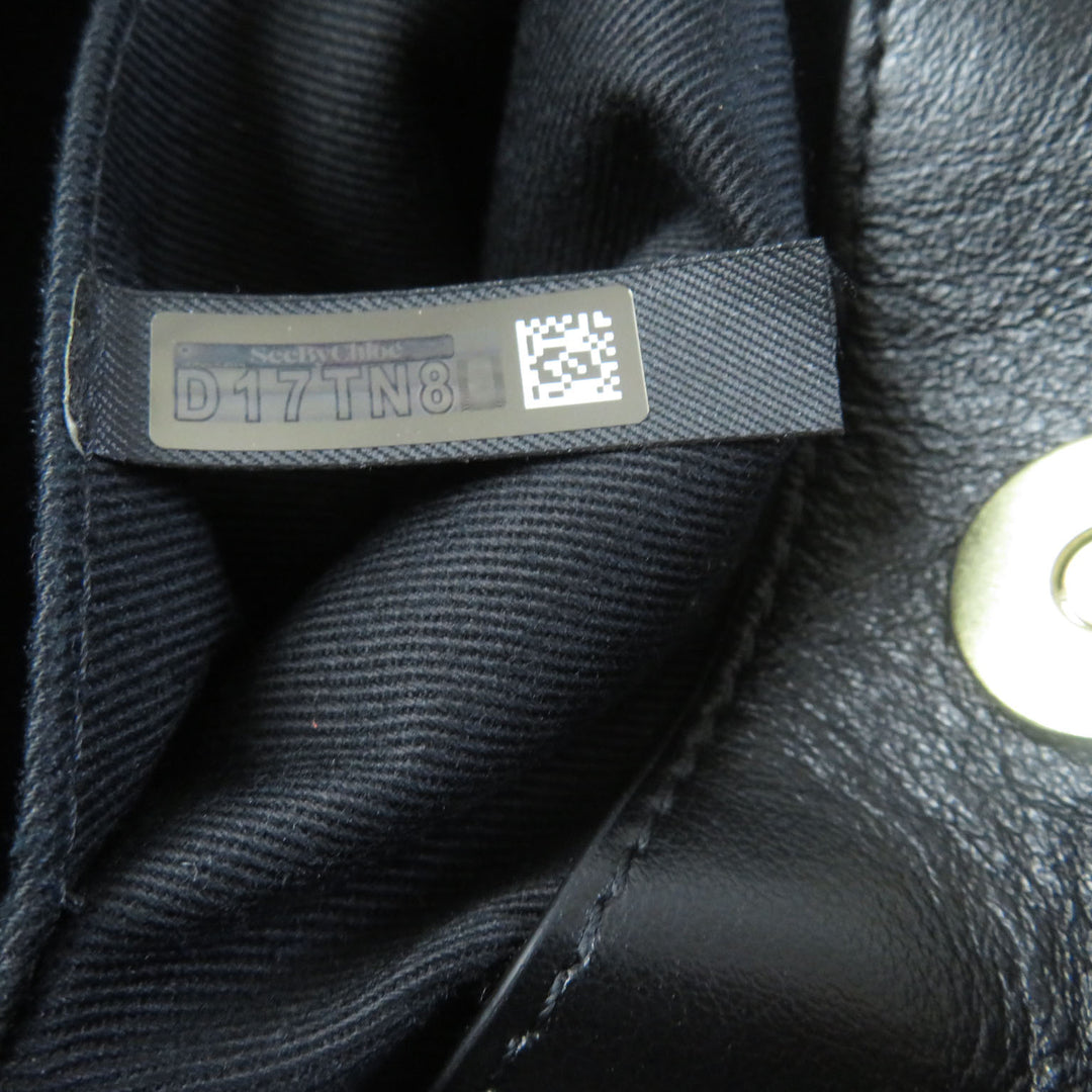 Excellent SEE BY CHLOE Tote Bag TILDA Logo charm included Logo design black leather Women