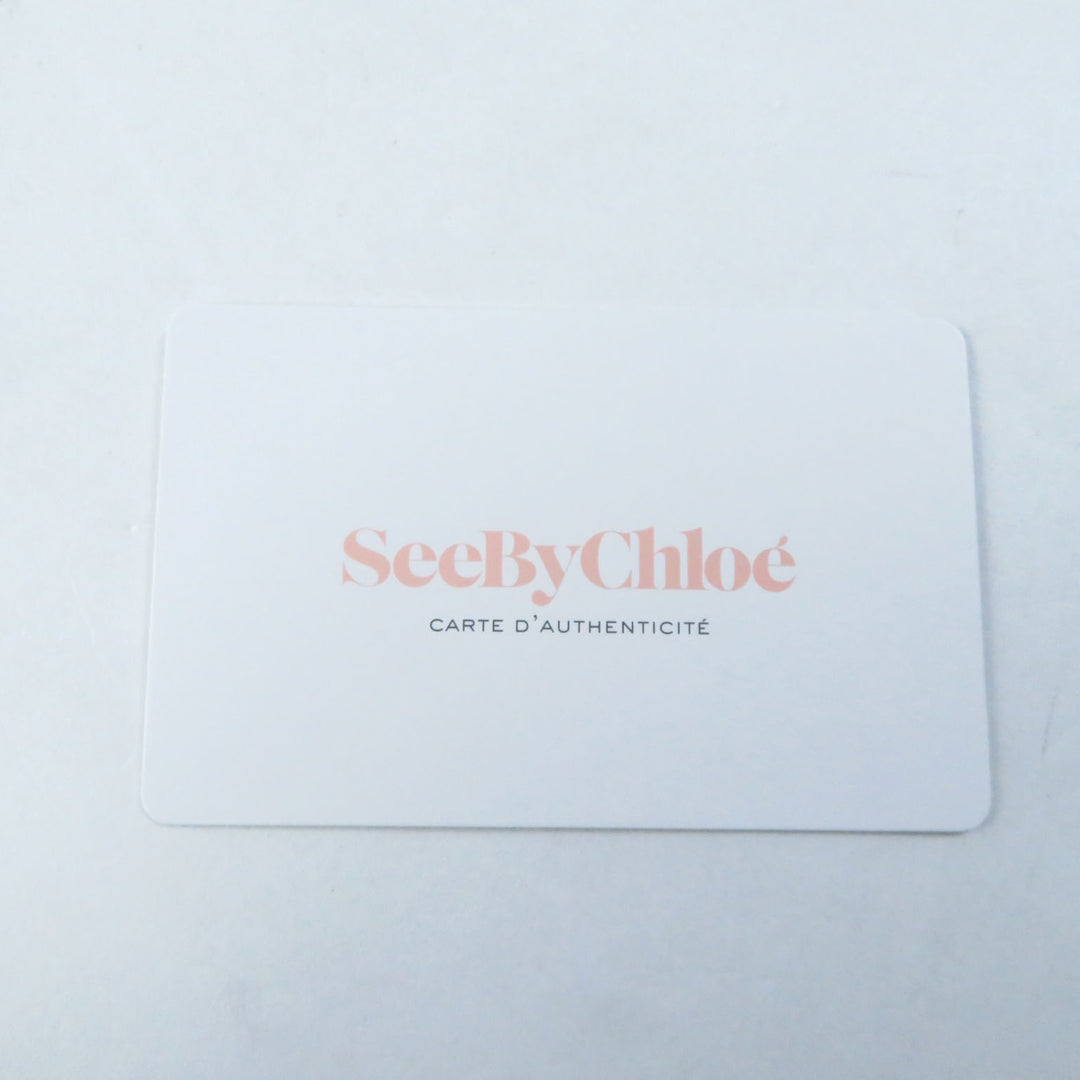 Excellent SEE BY CHLOE Tote Bag TILDA Logo charm included Logo design black leather Women