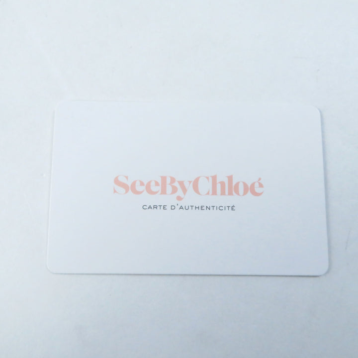 Excellent SEE BY CHLOE Tote Bag TILDA Logo charm included Logo design black leather Women