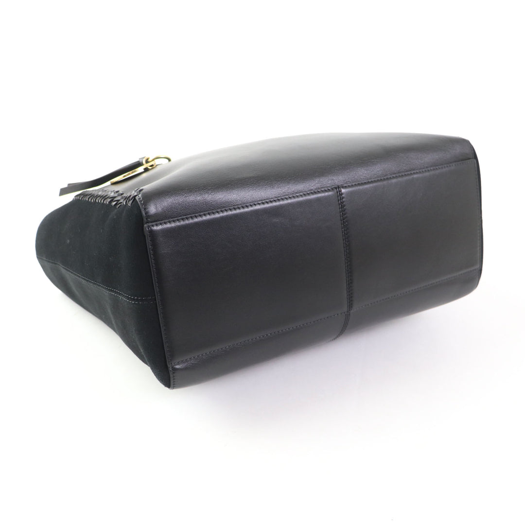 Excellent SEE BY CHLOE Tote Bag TILDA Logo charm included Logo design black leather Women