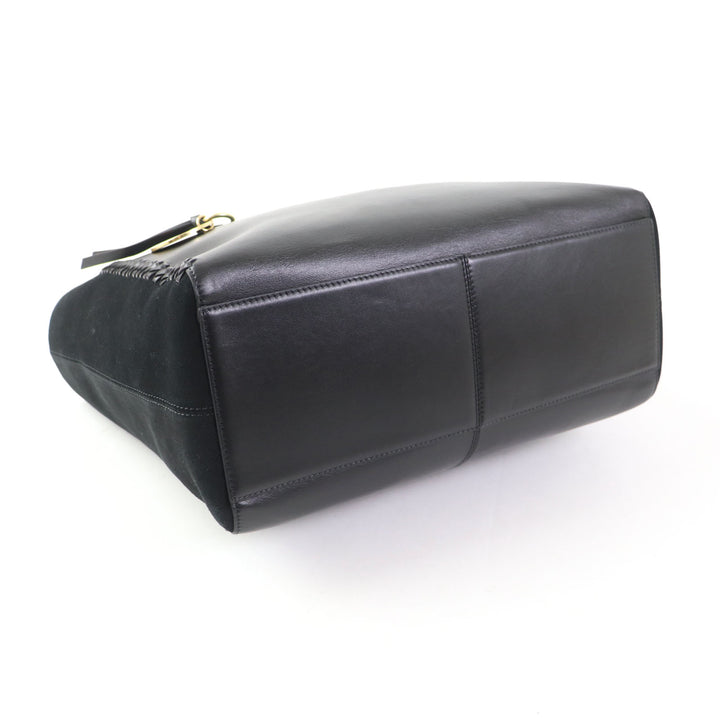 Excellent SEE BY CHLOE Tote Bag TILDA Logo charm included Logo design black leather Women