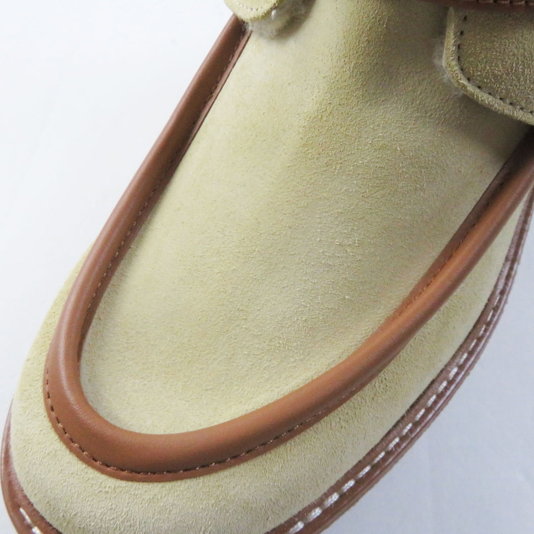 Discounted Pristine HERMES short boots Emisfer Mouton lining Veau Verois/Calfskin Women 35