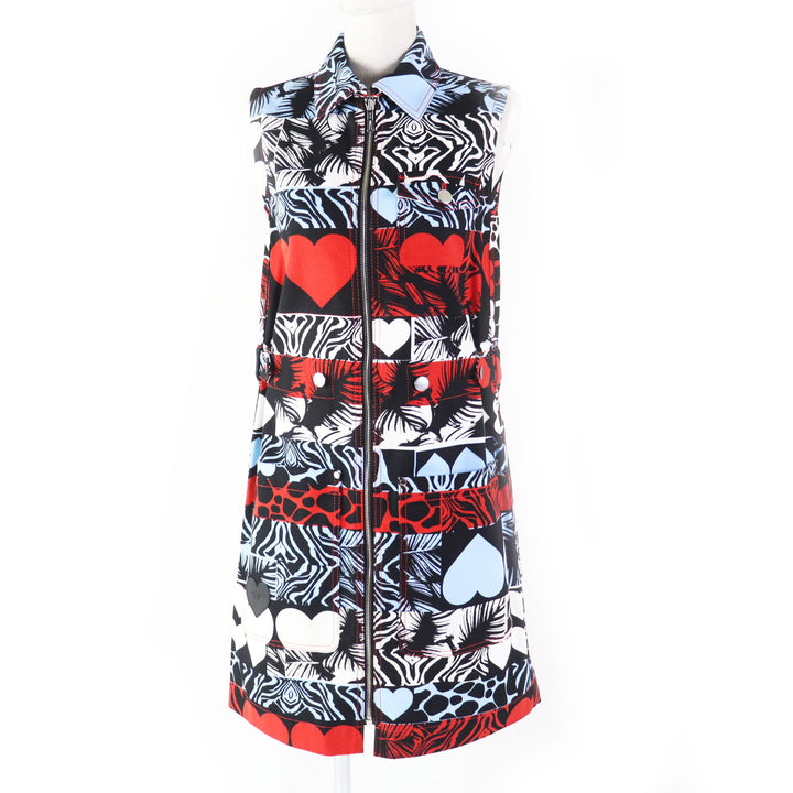 Pristine HERMES one piece Wild print denim dress Multi cotton Women 34 3E0551D1