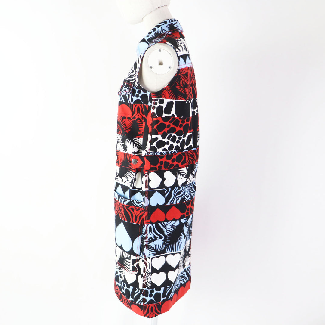 Pristine HERMES one piece Wild print denim dress Multi cotton Women 34 3E0551D1