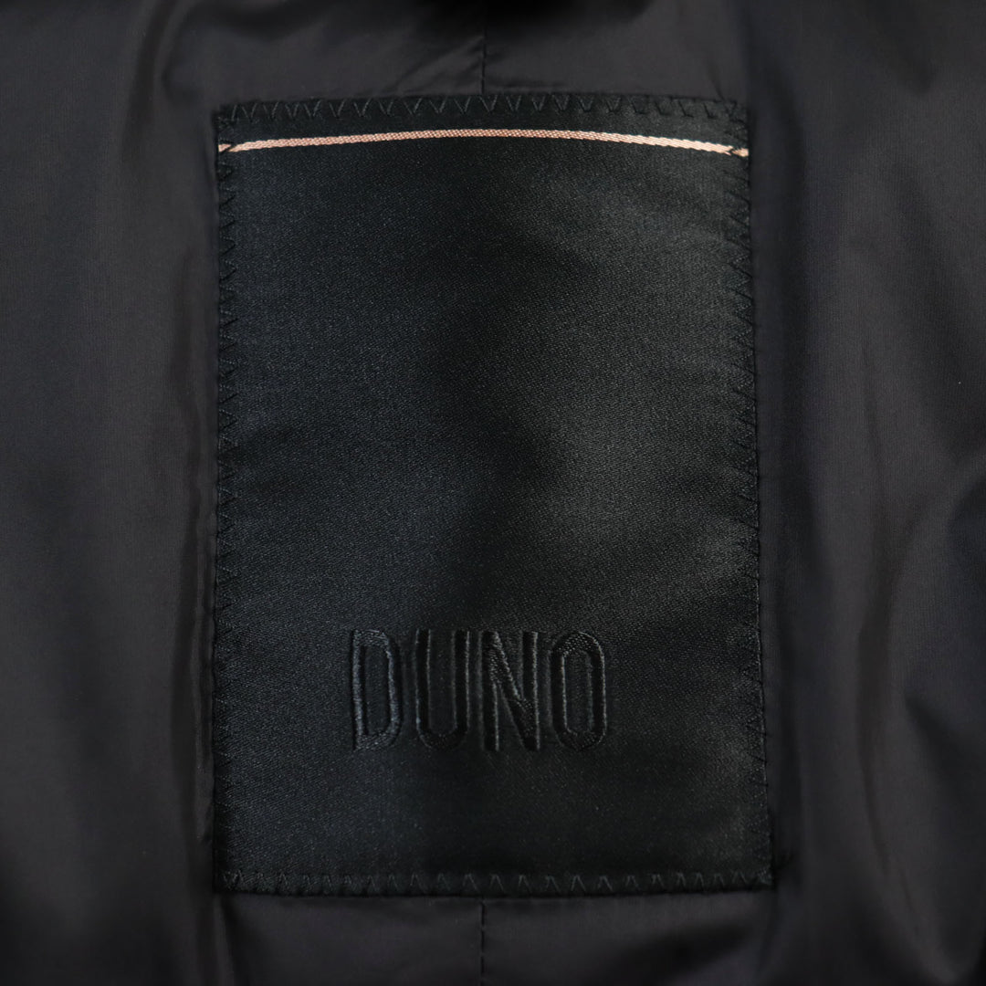 Discounted Excellent DUNO down coat Layered logo patch hoodie khaki mens 50