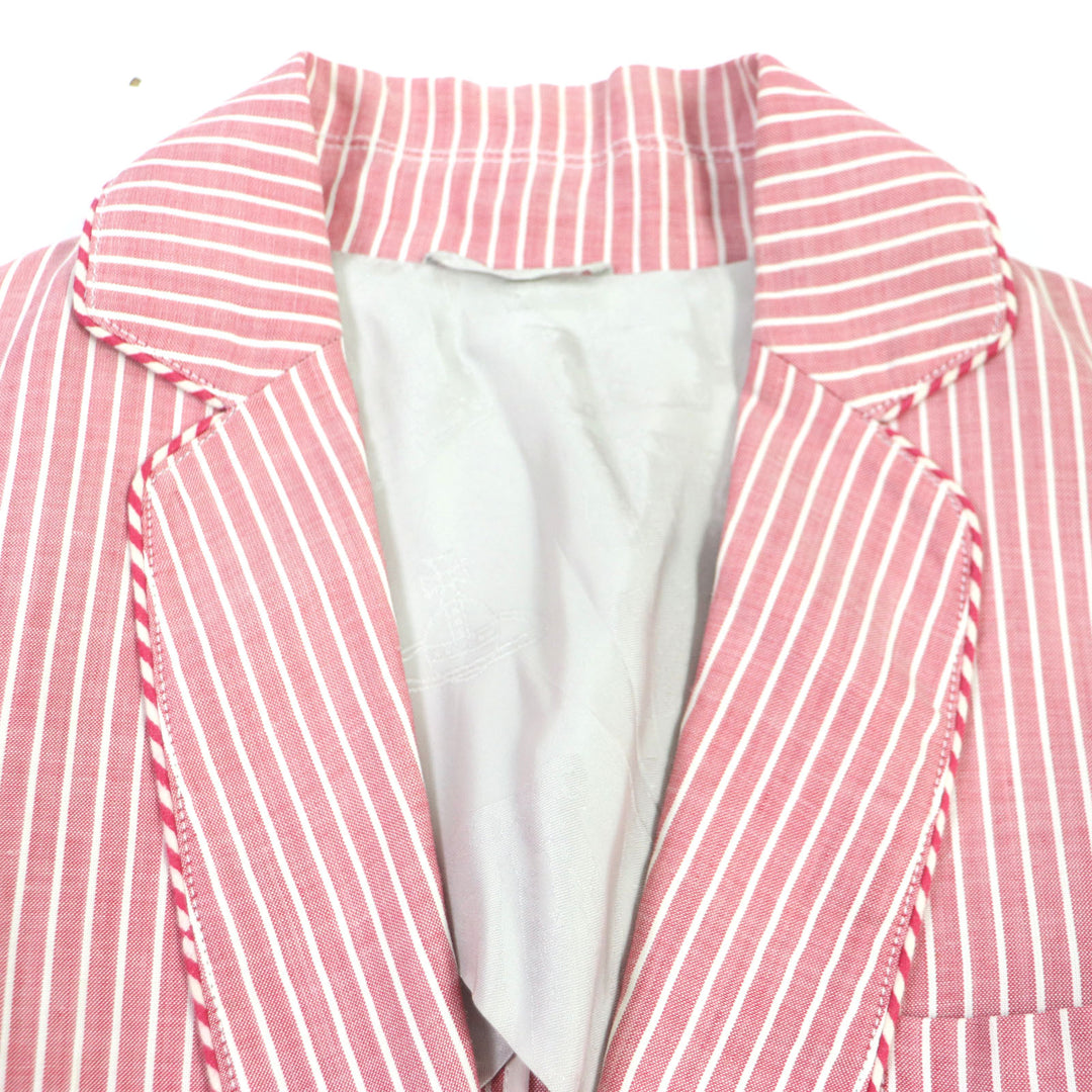 Discounted Vivienne WestwoodMAN tailored jacket Orb logo embroidery metal button linen M