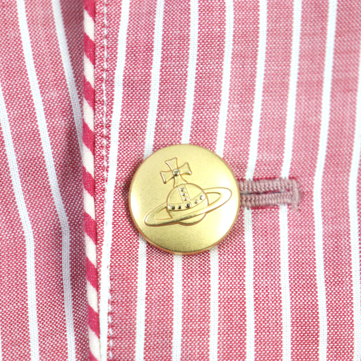 Discounted Vivienne WestwoodMAN tailored jacket Orb logo embroidery metal button linen M