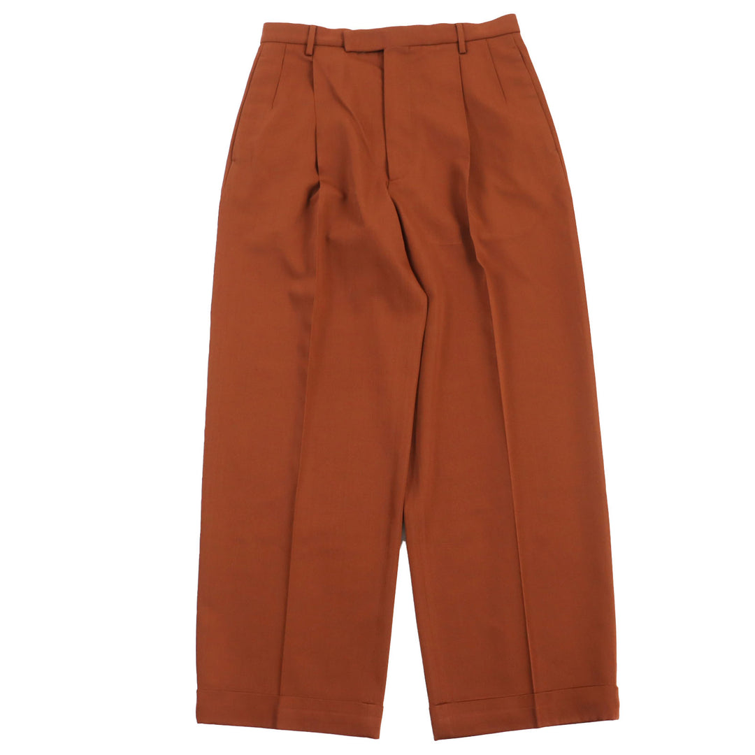 Discounted Excellent GUCCI slacks Gucci label trousers With logo emblem Brown 44 690474