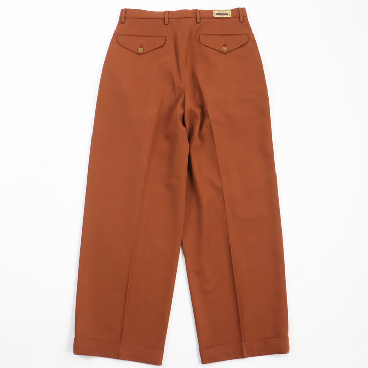Discounted Excellent GUCCI slacks Gucci label trousers With logo emblem Brown 44 690474
