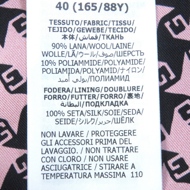 Discounted Excellent GUCCI tailored jacket Houndstooth Pattern Silk lining Pink black Women
