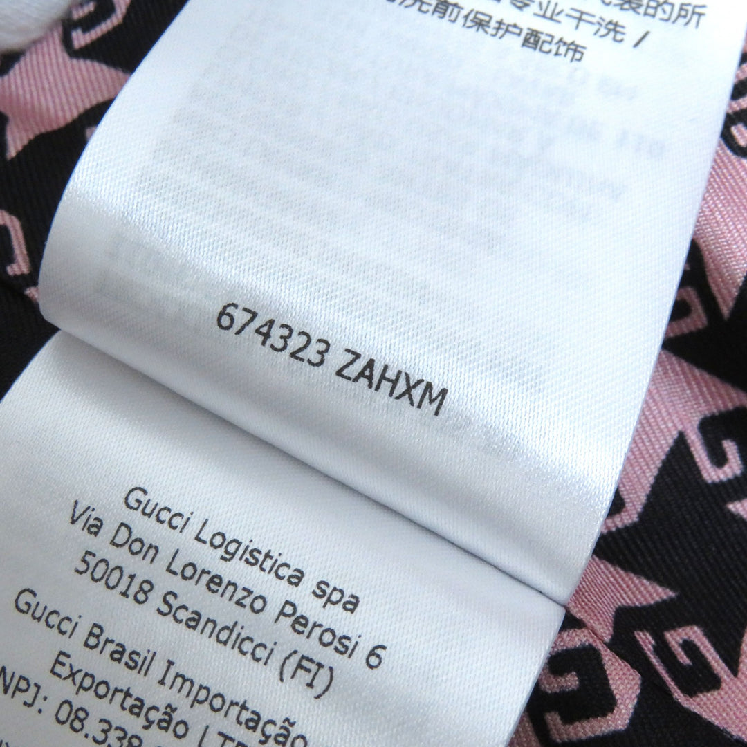 Discounted Excellent GUCCI tailored jacket Houndstooth Pattern Silk lining Pink black Women