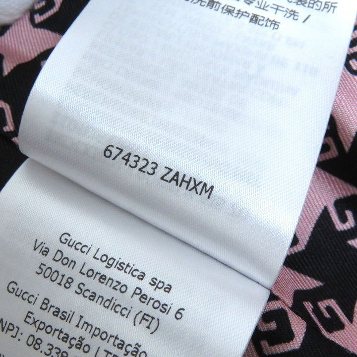 Discounted Excellent GUCCI tailored jacket Houndstooth Pattern Silk lining Pink black Women