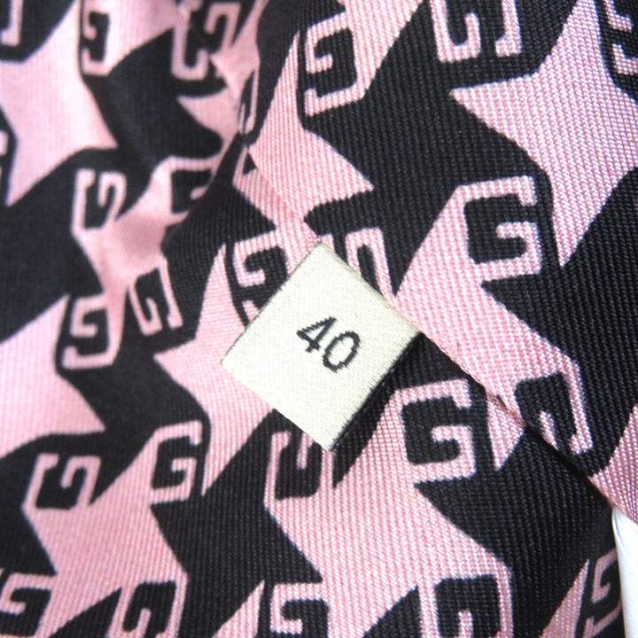 Discounted Excellent GUCCI tailored jacket Houndstooth Pattern Silk lining Pink black Women