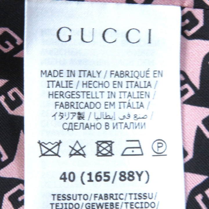 Discounted Excellent GUCCI tailored jacket Houndstooth Pattern Silk lining Pink black Women