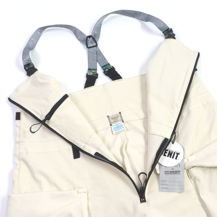 Discounted 
 Pristine YANUK ELNEST Overall DENIT YAKUSHIMA Forestra Camo Belt Ecru polyester mens M 57231518