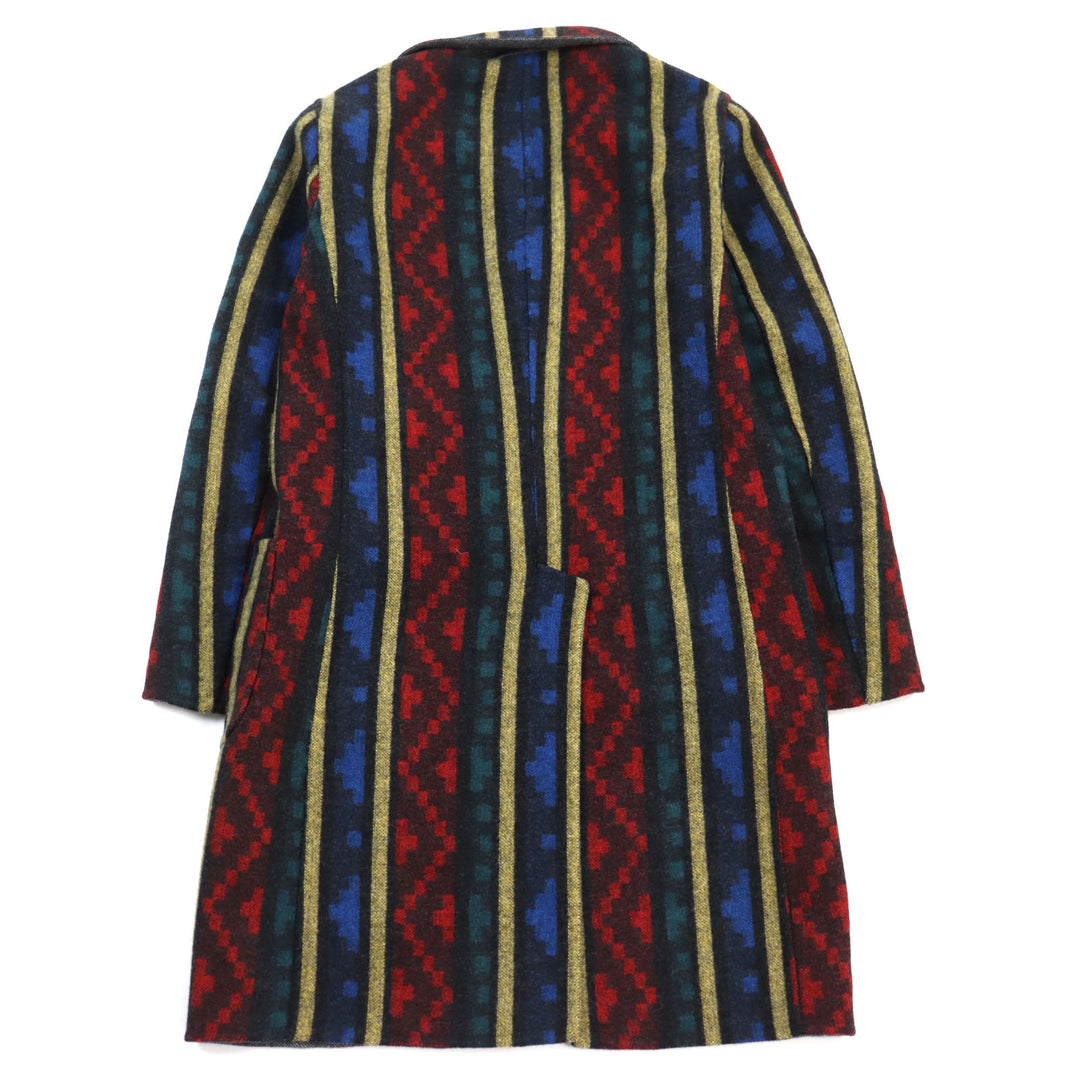 Discounted 
 Great ETRO Chester coat Reversible Peak Lapel Herringbone Paisley gray wool mens 44