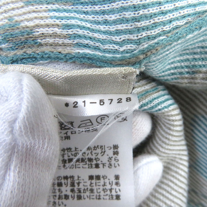 Discounted Excellent HERMES Short sleeve knit All-Over Print T-shirt Light blue cotton